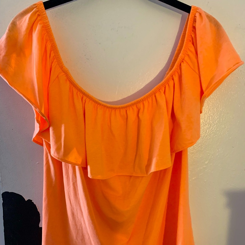 LILLY PULITZER ALESSA RUFFLE TANK ORANGE, SX XL, NWOT